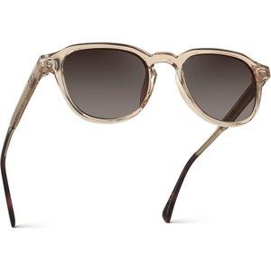 image:imageWearMe Pro WMP Eyewear  Mens Polarized Round Sunglasses Slim Acetate Frame Metal Rivets Keyhole Bridge Retro StyleSand Brown  Brown Gradient Lens