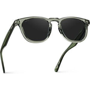 image:imageWearMe Pro WMP Eyewear  Mens Polarized Sport amp Golf Sunglasses Round Frame AntiReflective Lenses NonSlip Nose PadsCrystal Agave Green  Black Lens
