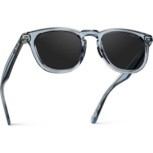 image:imageWearMe Pro WMP Eyewear  Mens Polarized Sport amp Golf Sunglasses Round Frame AntiReflective Lenses NonSlip Nose PadsDenim Blue  Black Lens