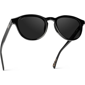 image:imageWearMe Pro WMP Eyewear  Mens Round Performance Golf Sunglasses Polarized AntiReflective Lenses and NonSlip Nose PadsBlack  Black Lens