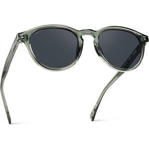 image:imageWearMe Pro WMP Eyewear  Mens Round Performance Golf Sunglasses Polarized AntiReflective Lenses and NonSlip Nose PadsCrystal Agave Green  Smoke Lens
