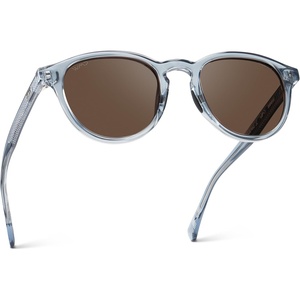image:imageWearMe Pro WMP Eyewear  Mens Round Performance Golf Sunglasses Polarized AntiReflective Lenses and NonSlip Nose PadsDenim Blue  Brown Lens