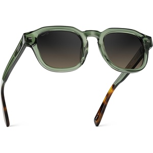 image:imageWearMe Pro WMP Eyewear  Mens Square Polarized Sunglasses Thick Acetate Frame Bold Geometric Shape Retro 60s DesignCrystal Agave Green  Grey Brown Gradient Lens