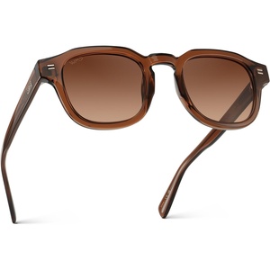 image:imageWearMe Pro WMP Eyewear  Mens Square Polarized Sunglasses Thick Acetate Frame Bold Geometric Shape Retro 60s DesignTerracotta Brown  Copper Brown Gradient Lens