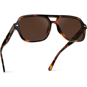image:imageWearMe Pro Womens Polarized Aviator Sunglasses  Sport Style for Tennis amp Pickleball  AntiGlare Lens Wide CoverageBrown Tortoise  Dark Brown Lens