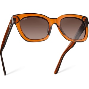 image:imageWearMe Pro Womens Polarized Large Square Sunglasses Subtle Cat Eye Corners Thick Frame amp Modern AestheticsCrystal Chestnut Brown Frame  Brown Lens
